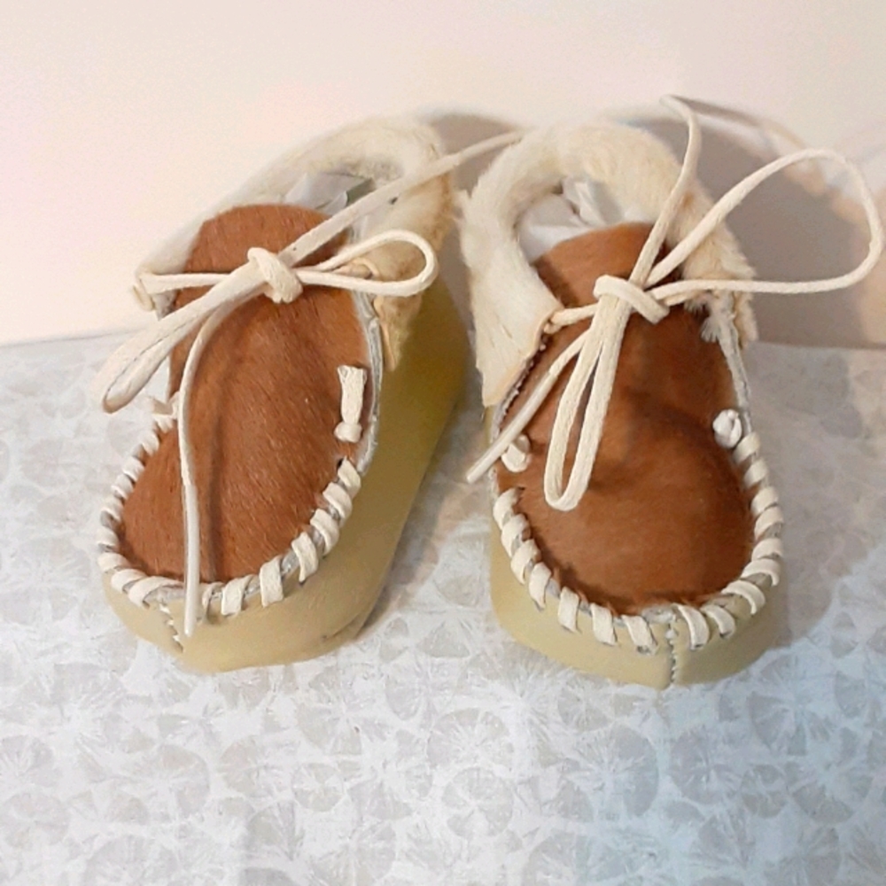 TAOS Genuine Leather Fur Baby Mocassin
